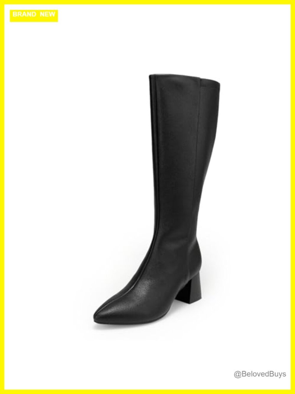 Women's Knee-High Equestrian Boots with Block Heel and OrthoLite Insole
